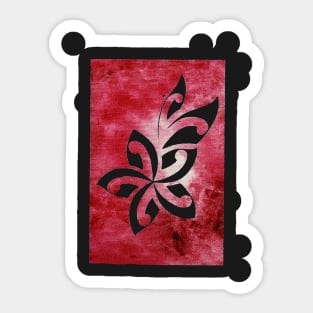 Tribal Plumeria Sticker